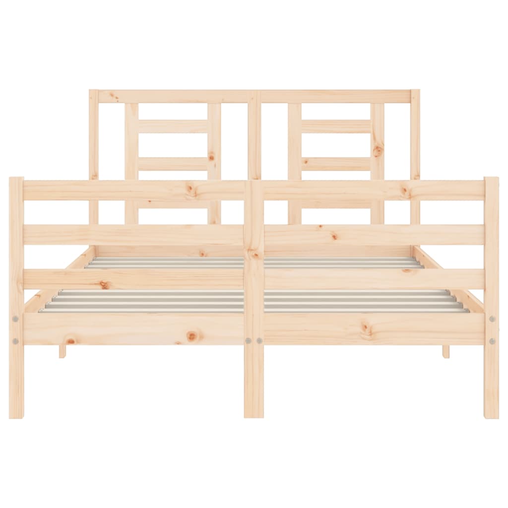 Cadre de lit sans matelas 120x200 cm bois massif - XIOS