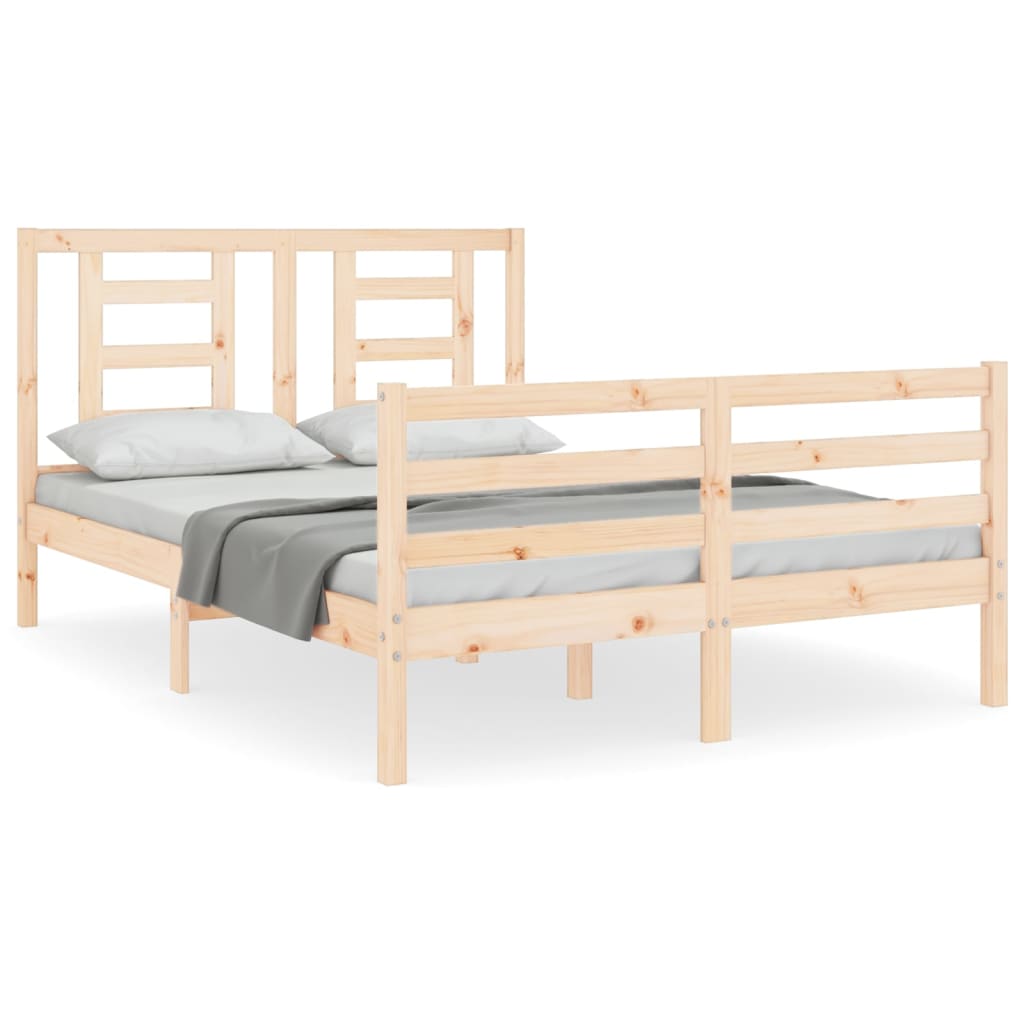 Cadre de lit sans matelas 140x200 cm bois massif - XIOS
