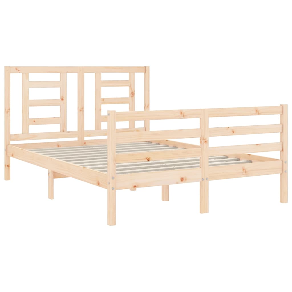 Cadre de lit sans matelas 140x200 cm bois massif - XIOS