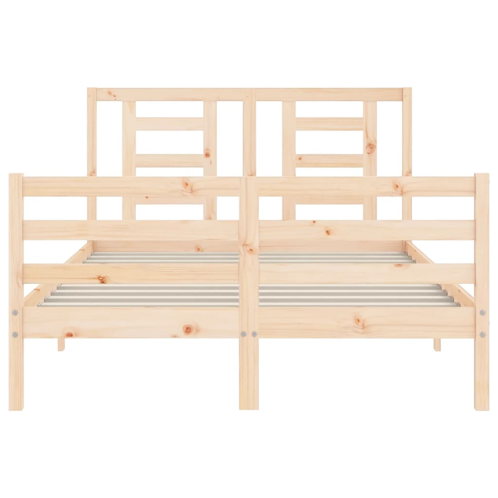 Cadre de lit sans matelas 140x200 cm bois massif - XIOS