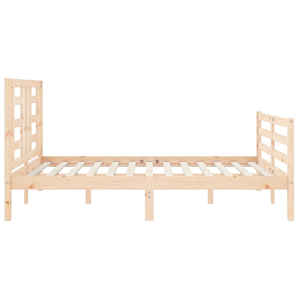 Cadre de lit sans matelas 140x200 cm bois massif - XIOS