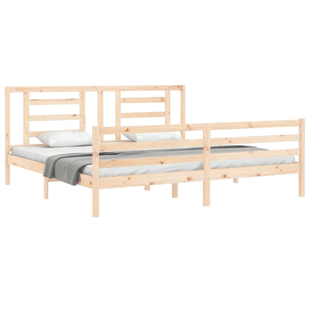 Cadre de lit sans matelas 200x200 cm bois massif - XIOS