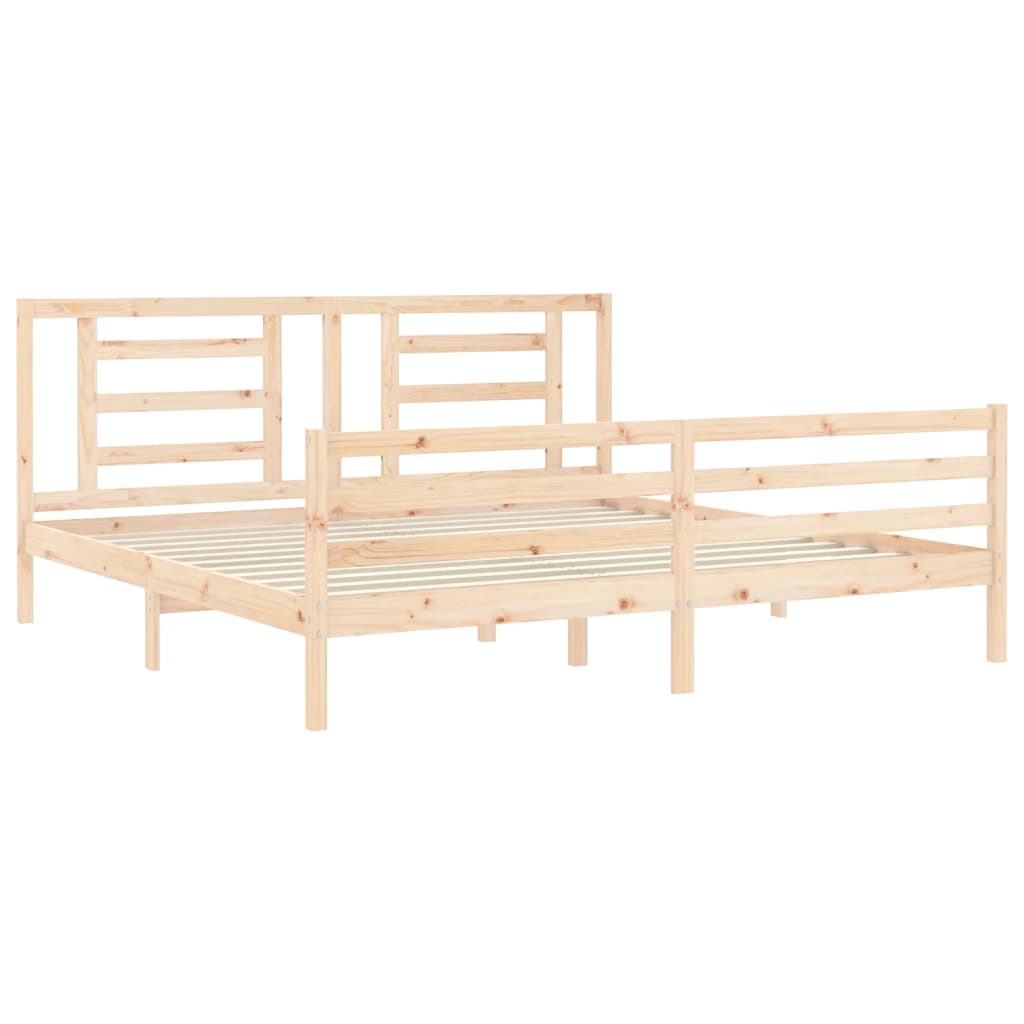 Cadre de lit sans matelas 200x200 cm bois massif - XIOS
