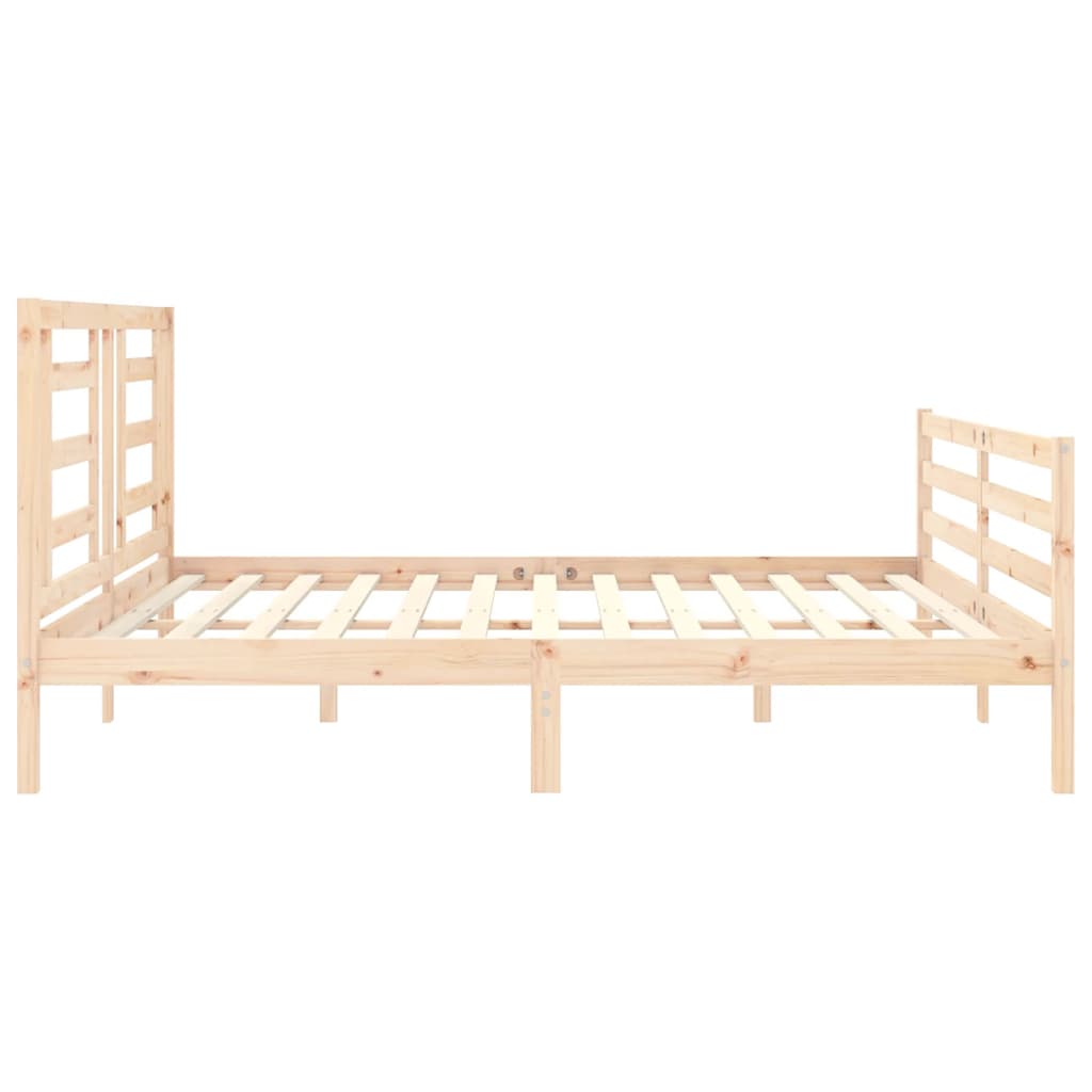Cadre de lit sans matelas 200x200 cm bois massif - XIOS