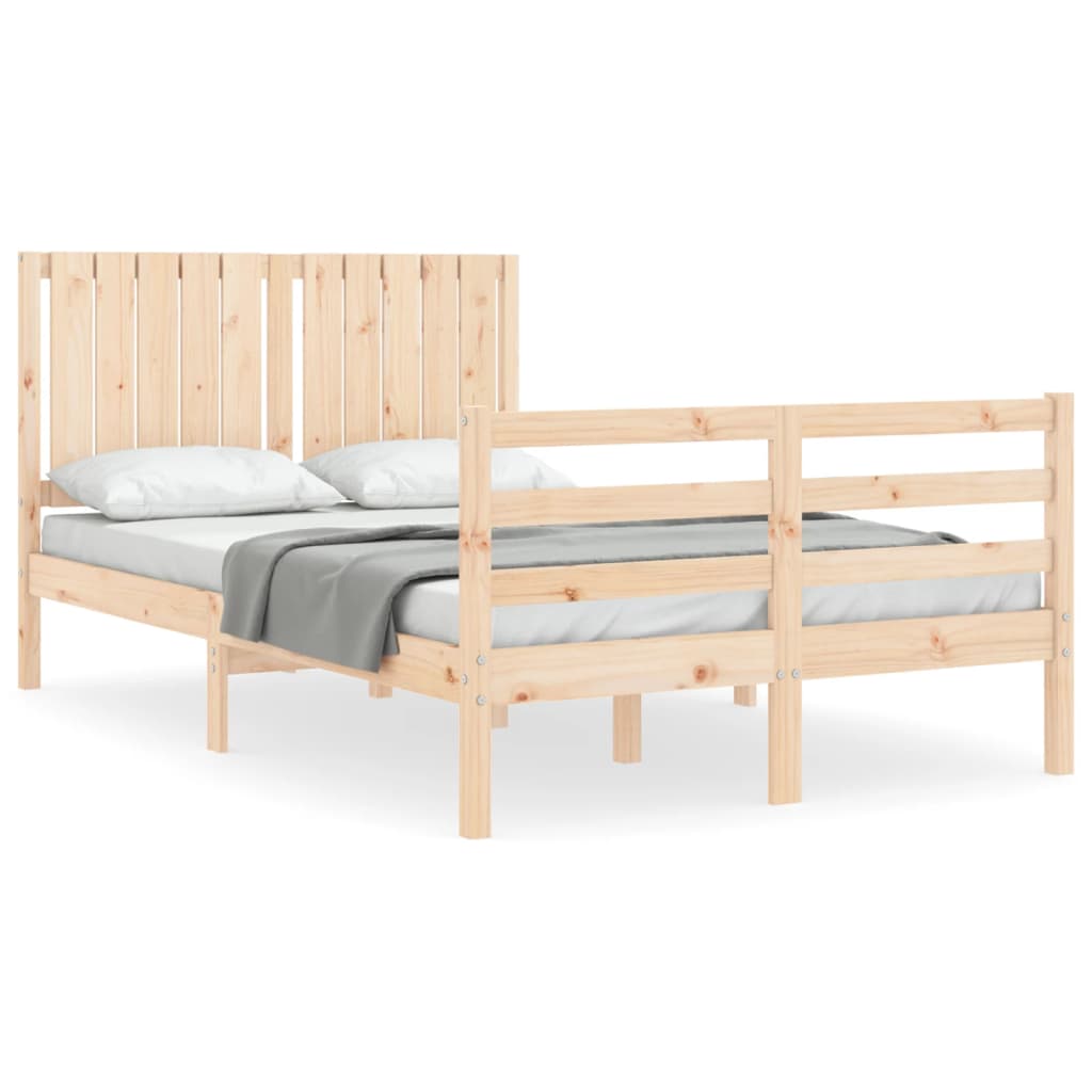Cadre de lit sans matelas 120x200 cm bois massif - XIOS