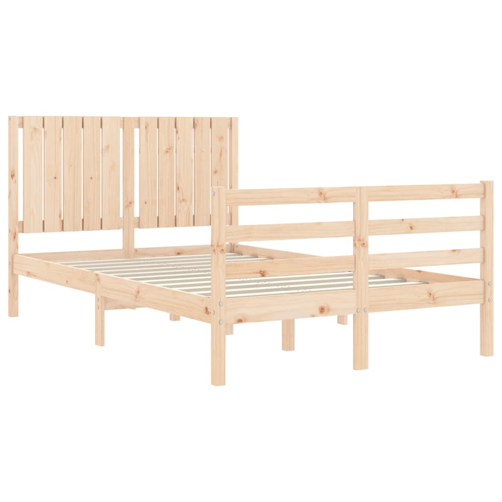Cadre de lit sans matelas 120x200 cm bois massif - XIOS