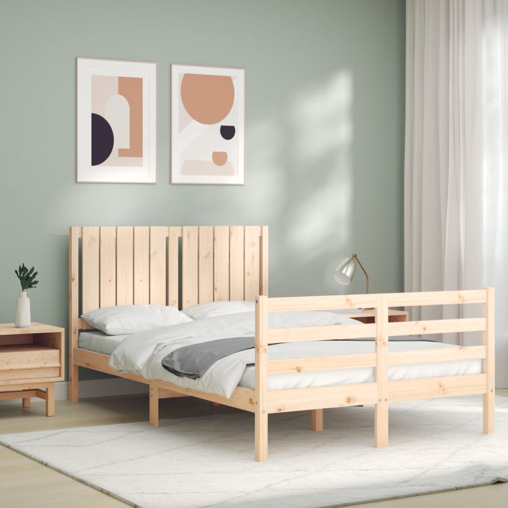 Cadre de lit sans matelas 120x200 cm bois massif - XIOS