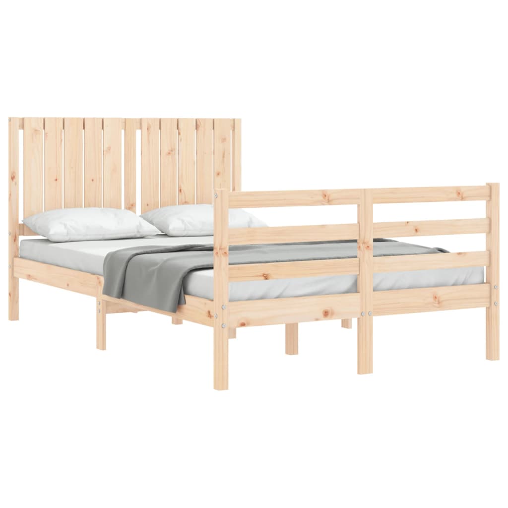 Cadre de lit sans matelas 120x200 cm bois massif - XIOS