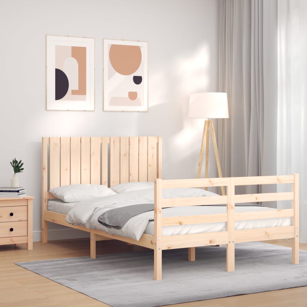 Cadre de lit sans matelas 120x200 cm bois massif - XIOS