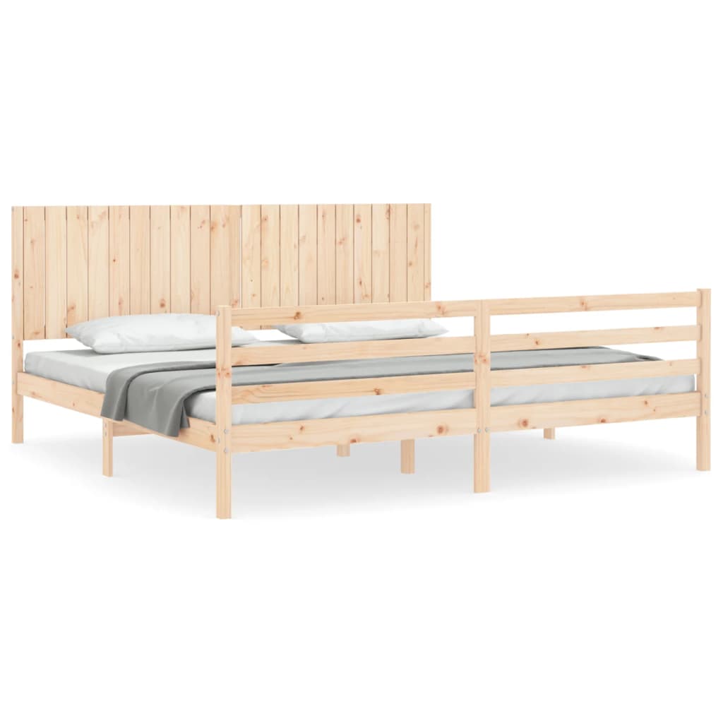 Cadre de lit sans matelas 200x200 cm bois massif - XIOS