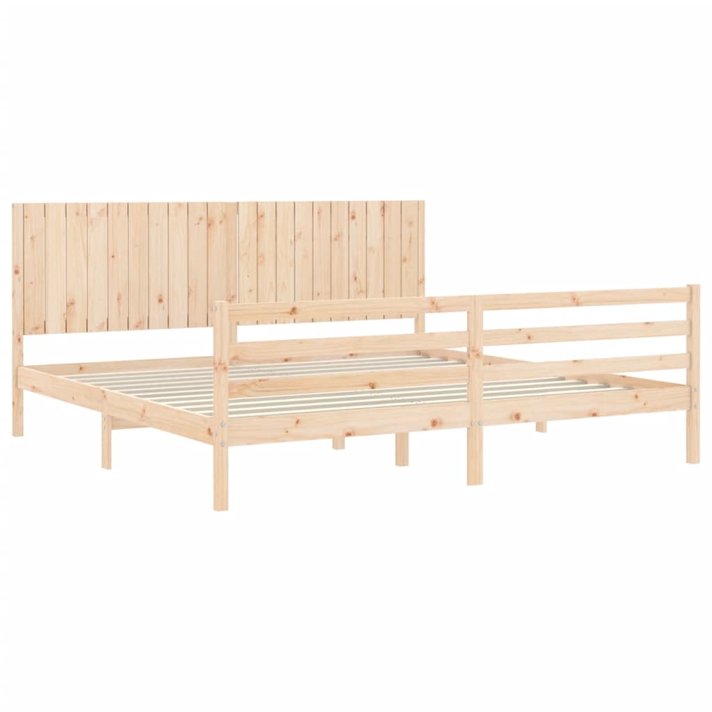Cadre de lit sans matelas 200x200 cm bois massif - XIOS