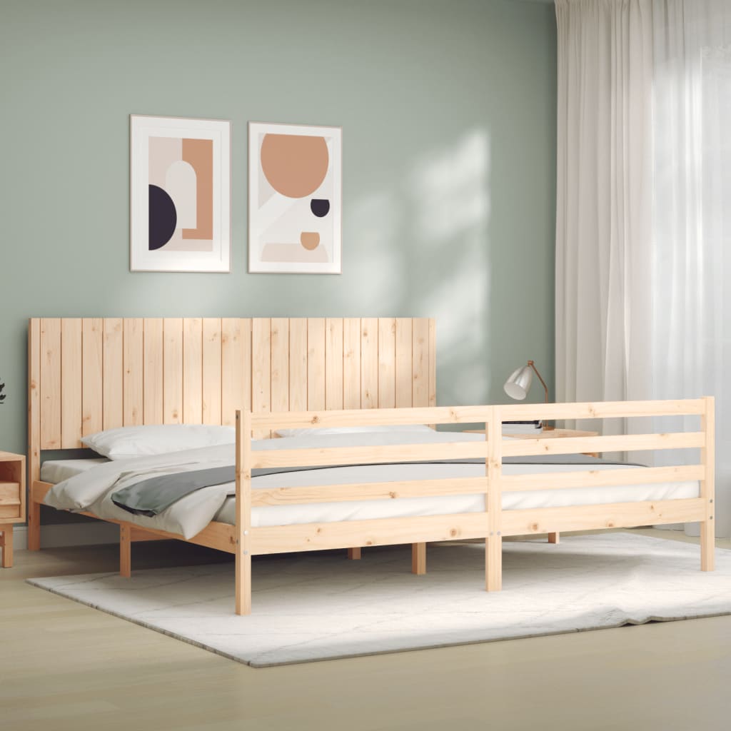 Cadre de lit sans matelas 200x200 cm bois massif - XIOS