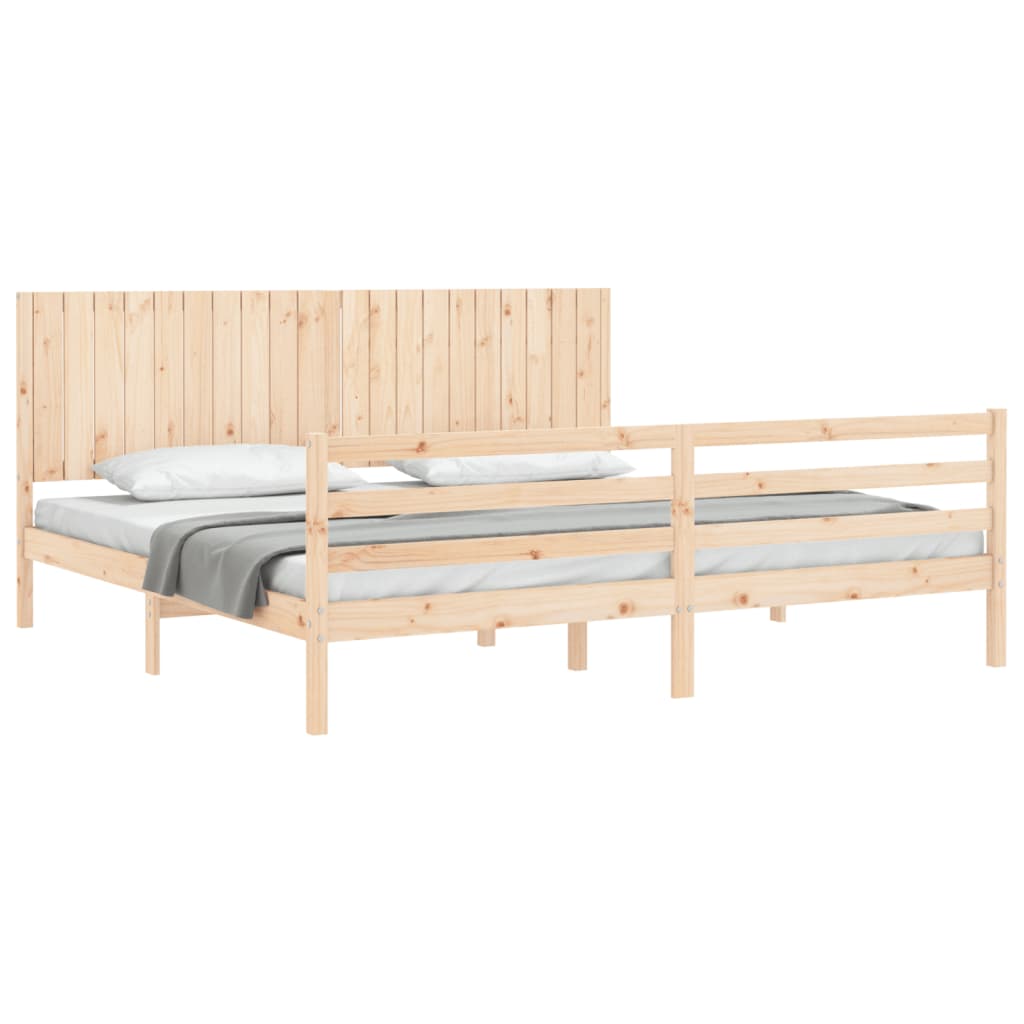 Cadre de lit sans matelas 200x200 cm bois massif - XIOS