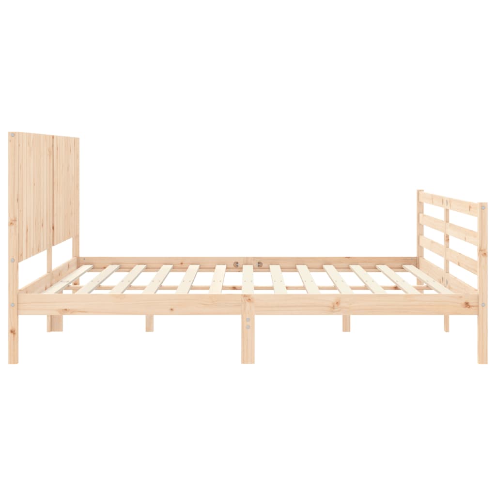 Cadre de lit sans matelas 200x200 cm bois massif - XIOS