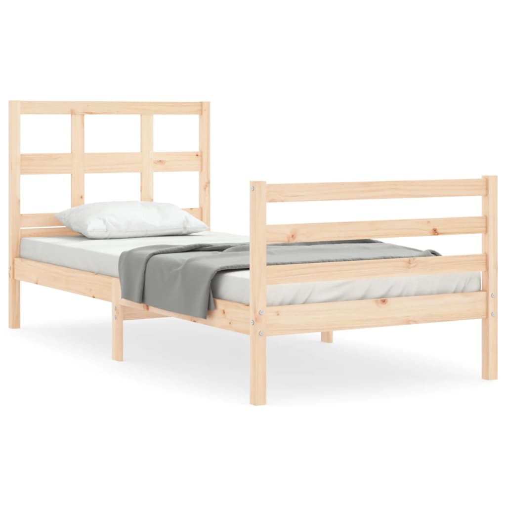 Cadre de lit sans matelas 90x200 cm bois massif - XIOS