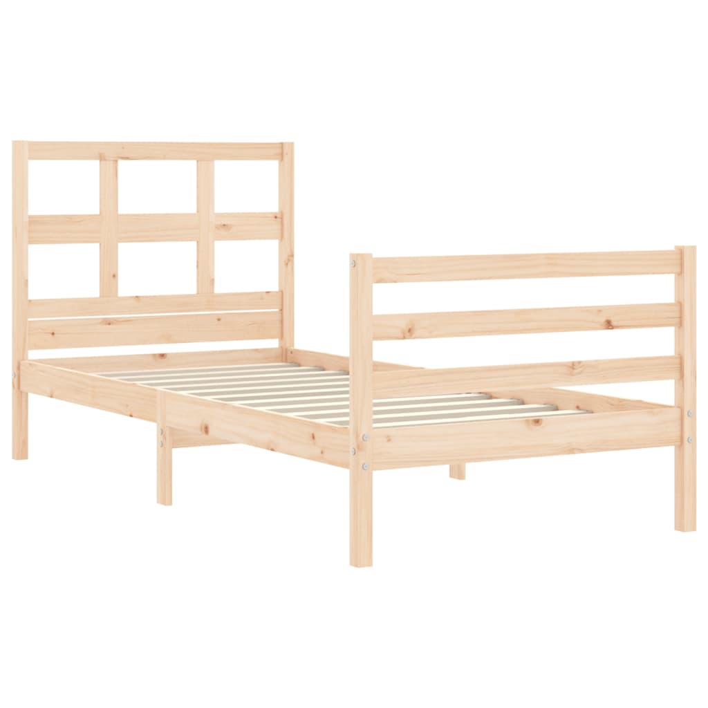 Cadre de lit sans matelas 90x200 cm bois massif - XIOS