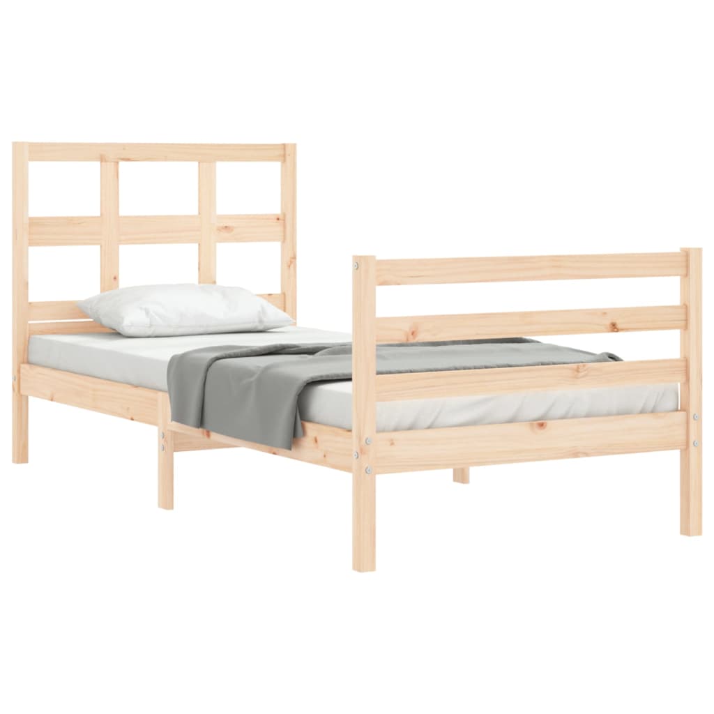 Cadre de lit sans matelas 90x200 cm bois massif - XIOS