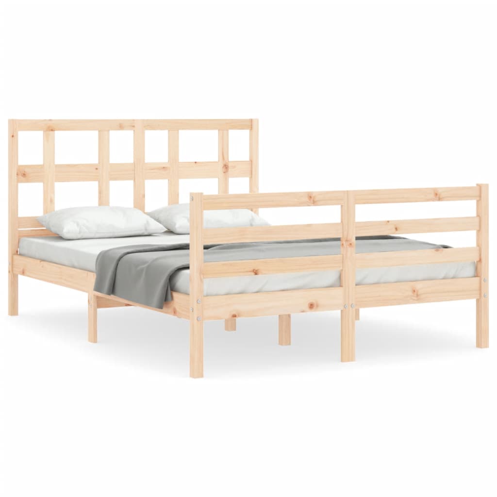 Cadre de lit sans matelas 120x200 cm bois massif - XIOS