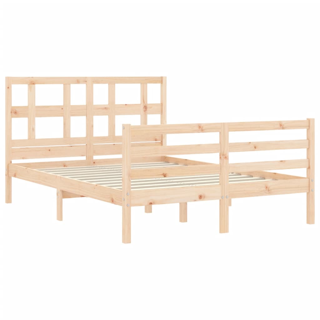 Cadre de lit sans matelas 120x200 cm bois massif - XIOS