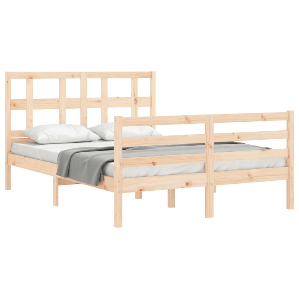 Cadre de lit sans matelas 120x200 cm bois massif - XIOS