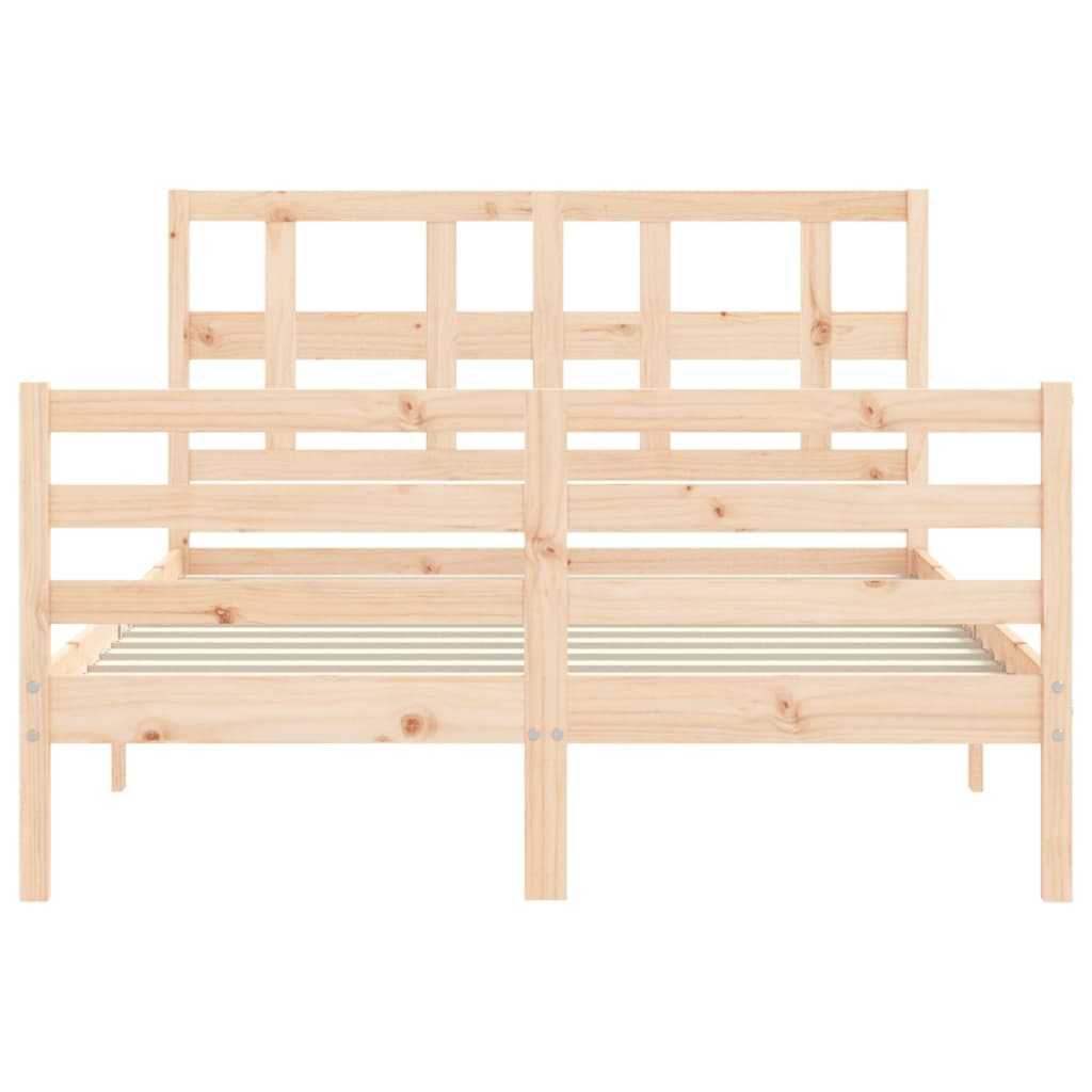 Cadre de lit sans matelas 120x200 cm bois massif - XIOS