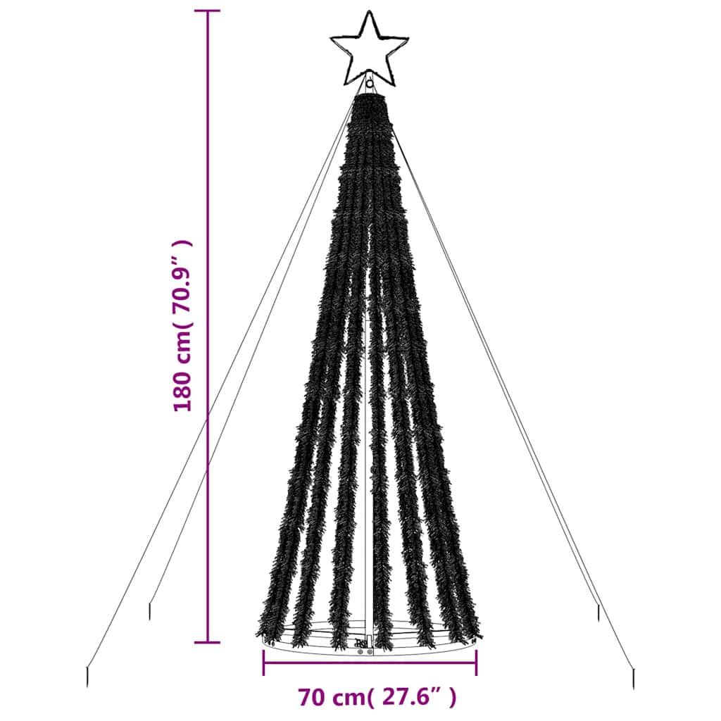 Sapin de Noël à LED 275 LED blanc froid 180 cm - XIOS