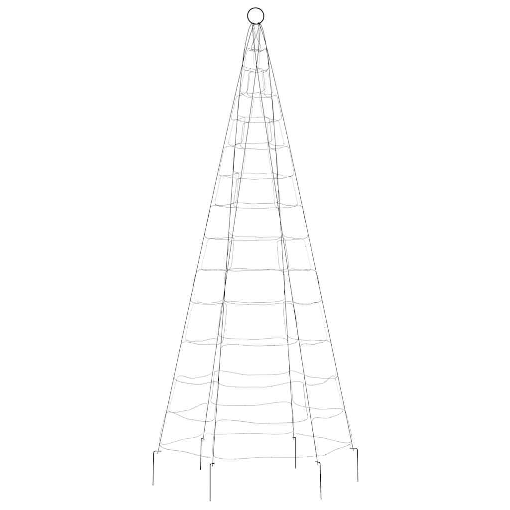 Sapin de Noël à LED sur mât de drapeau 200 LED bleu 180 cm - XIOS