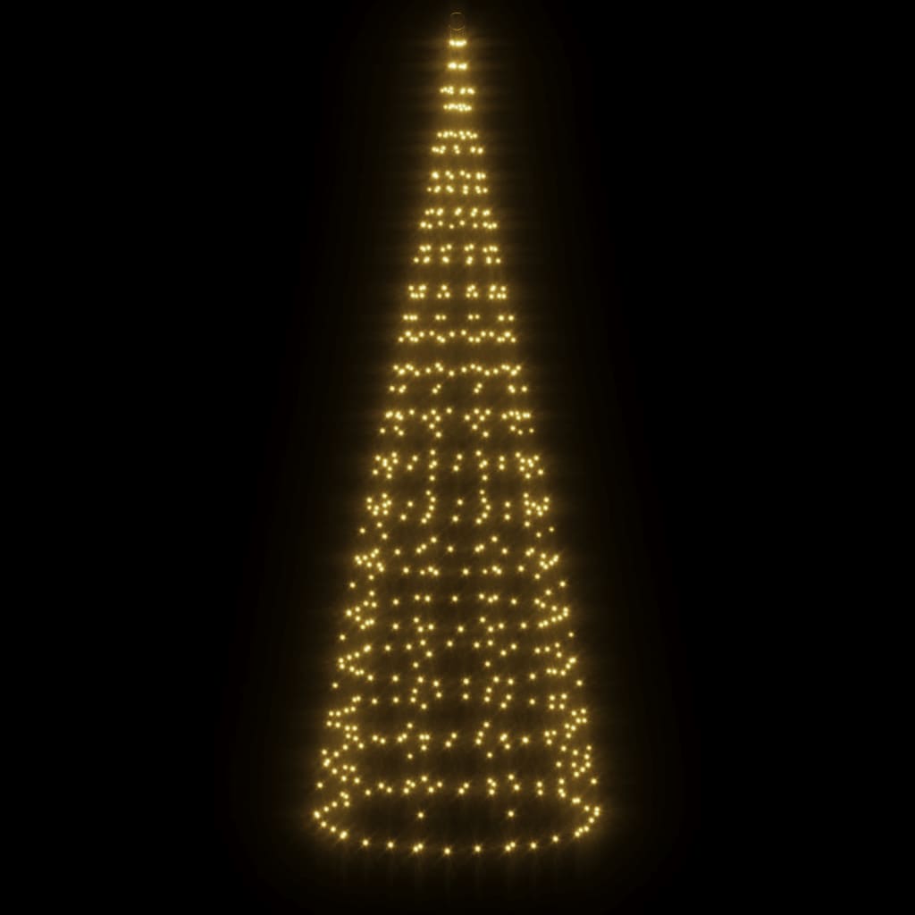 Sapin de Noël LED sur mât, 550 LED blanc chaud, 300 cm - XIOS