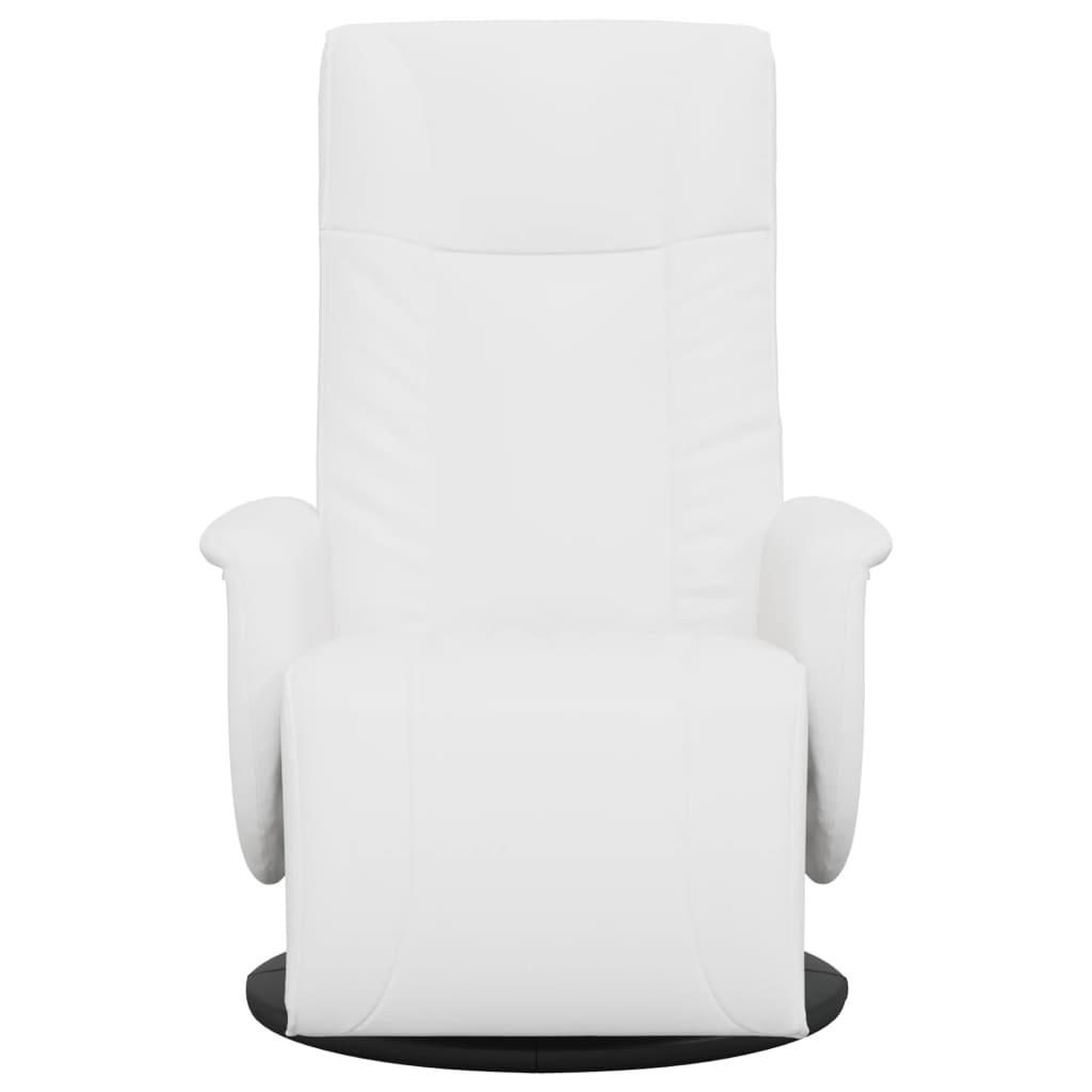 Fauteuil inclinable avec repose-pieds blanc similicuir - XIOS