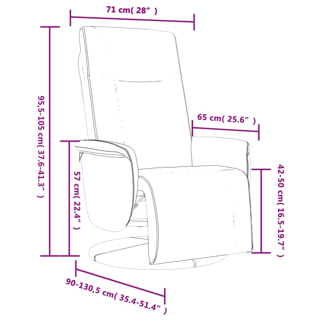 Fauteuil inclinable avec repose-pieds blanc similicuir - XIOS