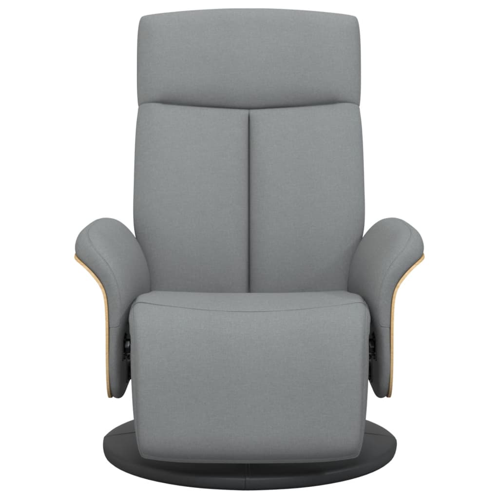 Fauteuil inclinable avec repose-pieds gris clair tissu - XIOS
