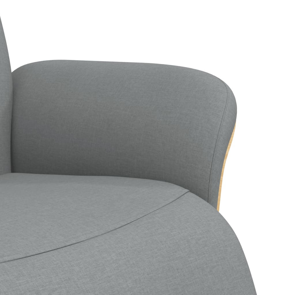 Fauteuil inclinable avec repose-pieds gris clair tissu - XIOS