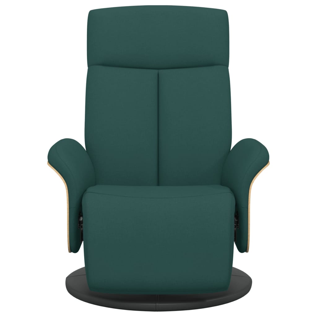 Fauteuil inclinable avec repose-pieds vert foncé tissu - XIOS