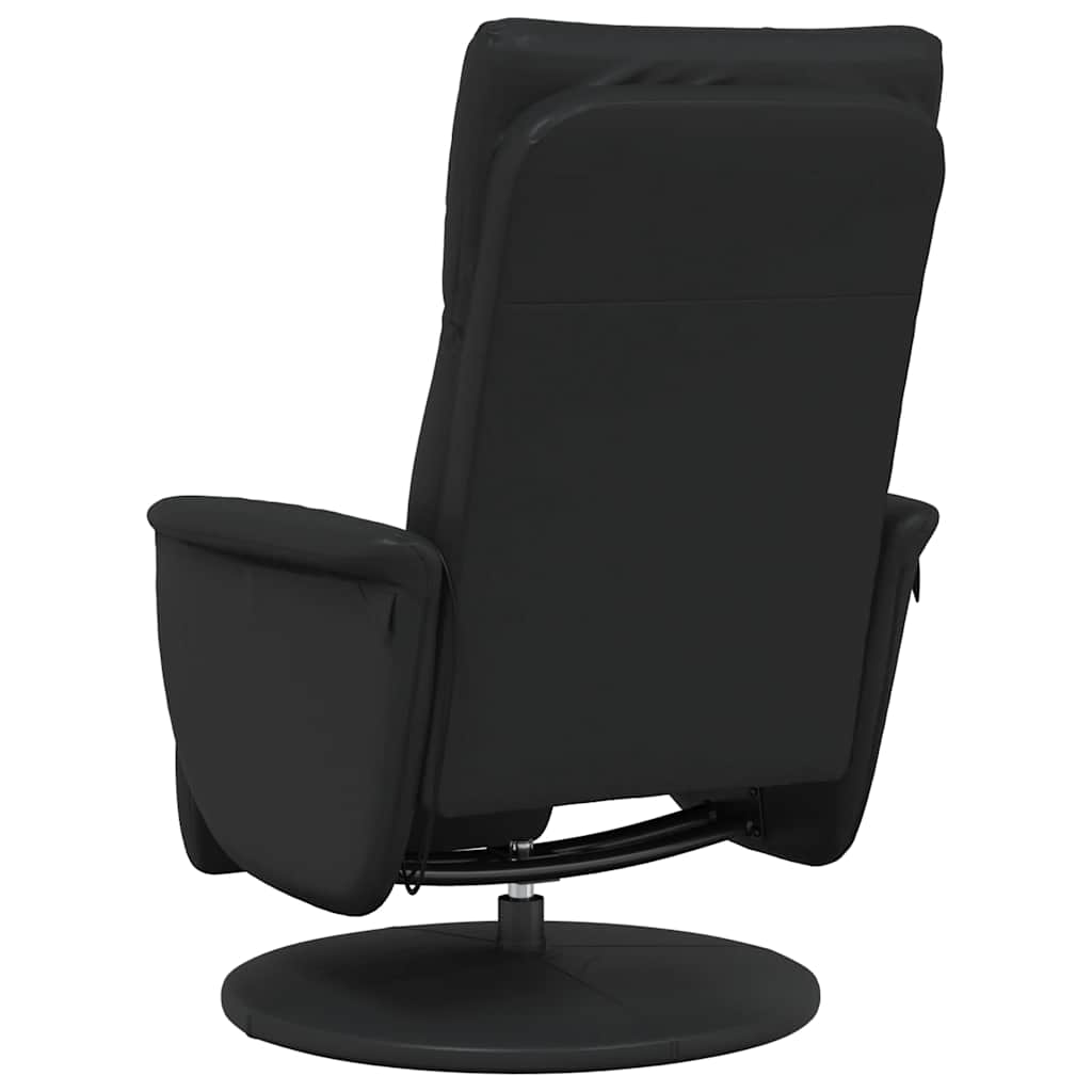 Fauteuil inclinable de massage repose-pieds noir similicuir - XIOS