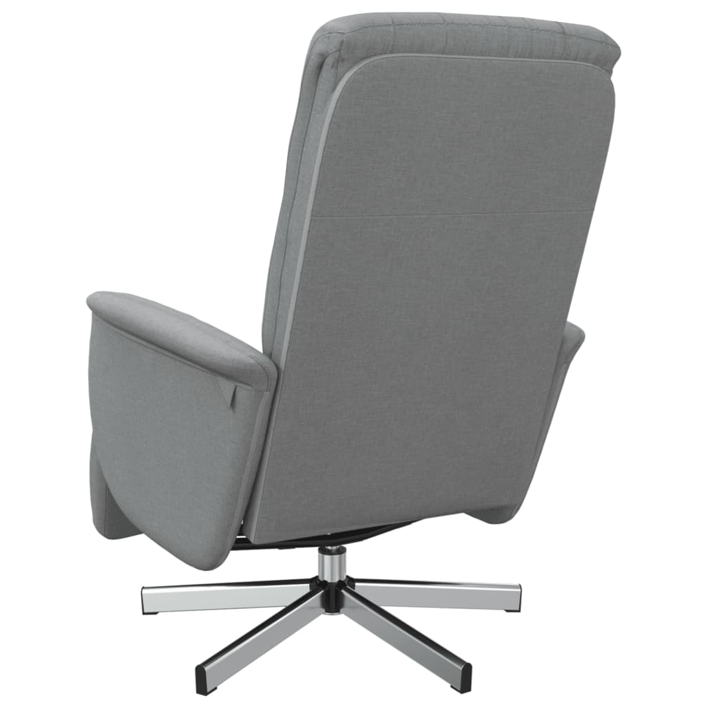 Fauteuil inclinable avec repose-pieds gris clair tissu - XIOS