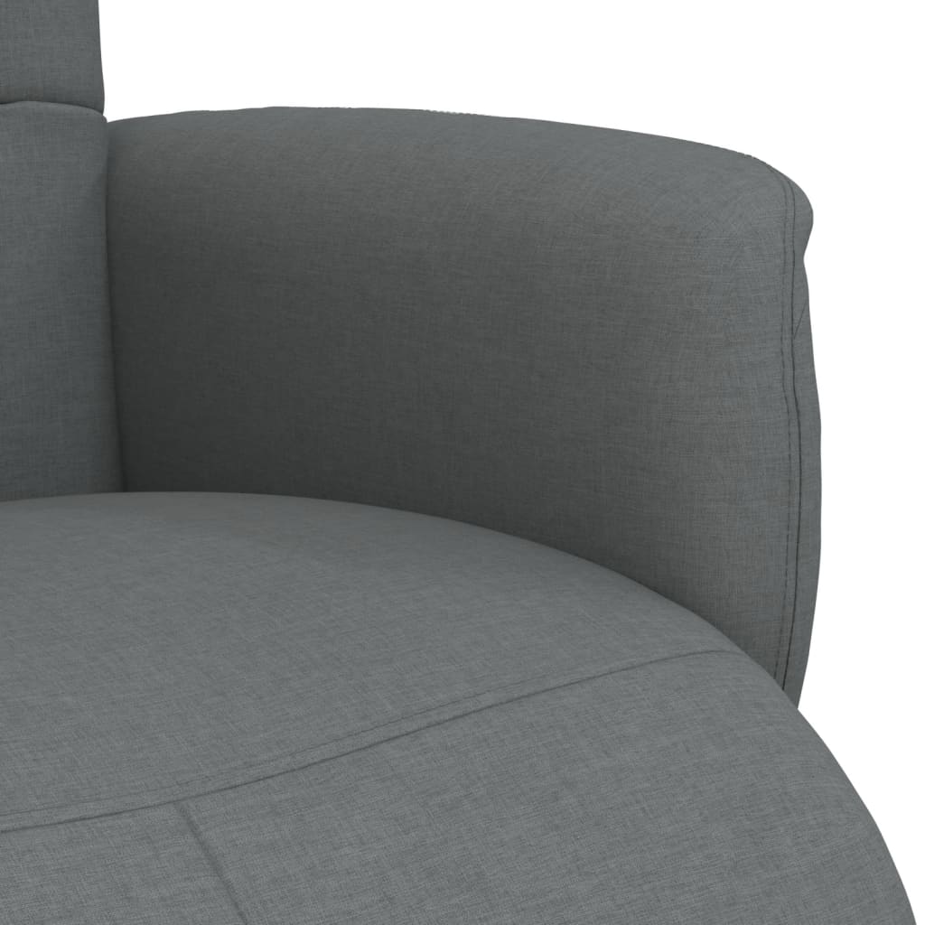 Fauteuil inclinable avec repose-pieds gris foncé tissu Fauteuils vidaXL