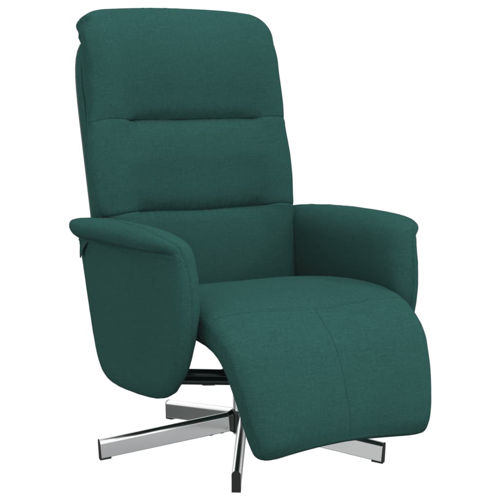 Fauteuil inclinable avec repose-pieds vert foncé tissu - XIOS