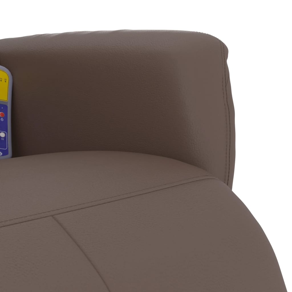 Fauteuil inclinable de massage repose-pieds marron similicuir - XIOS