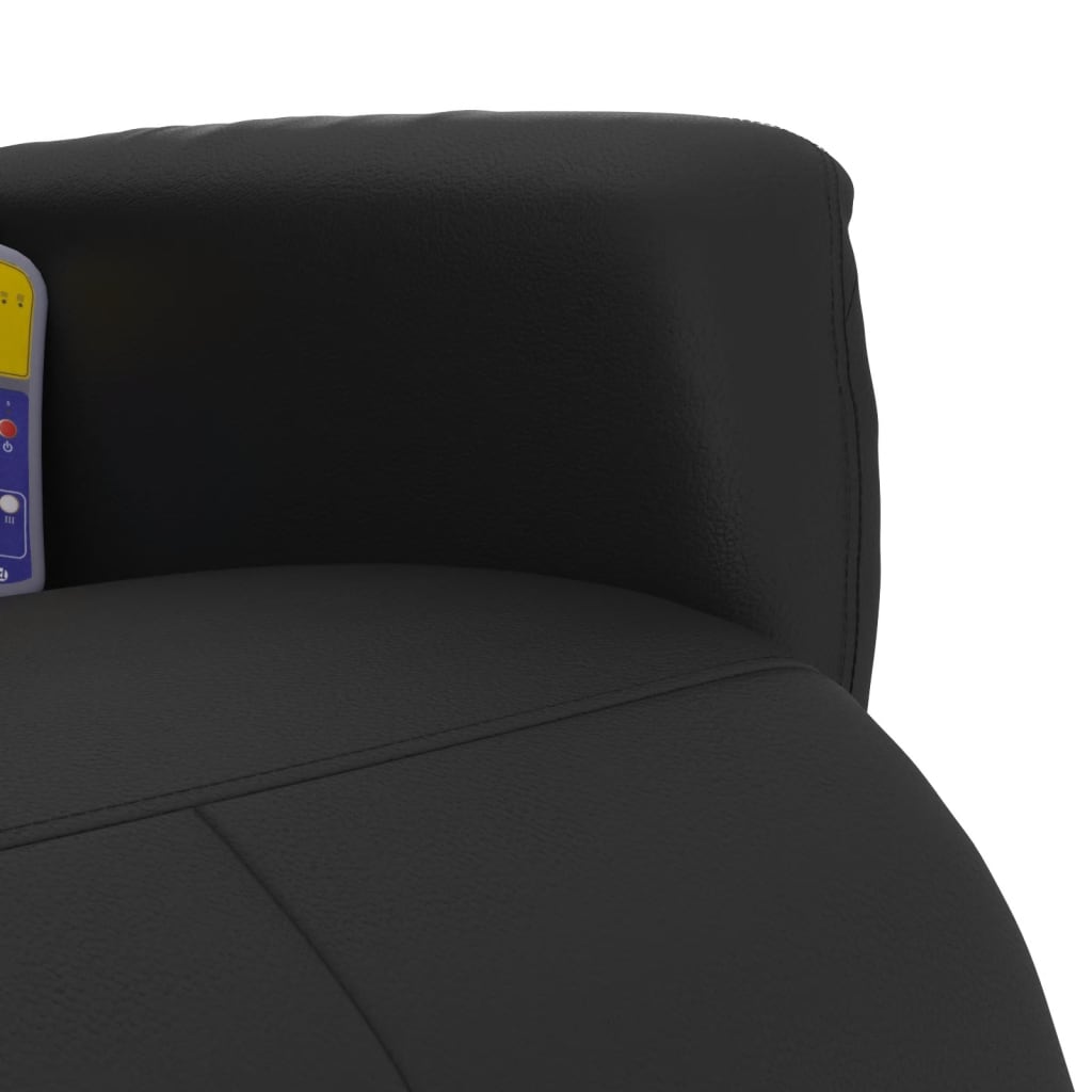 Fauteuil inclinable de massage repose-pieds noir similicuir - XIOS