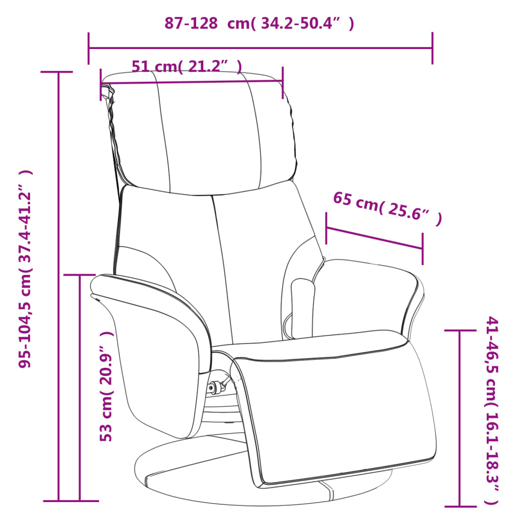 Fauteuil inclinable de massage repose-pieds blanc similicuir Fauteuils vidaXL