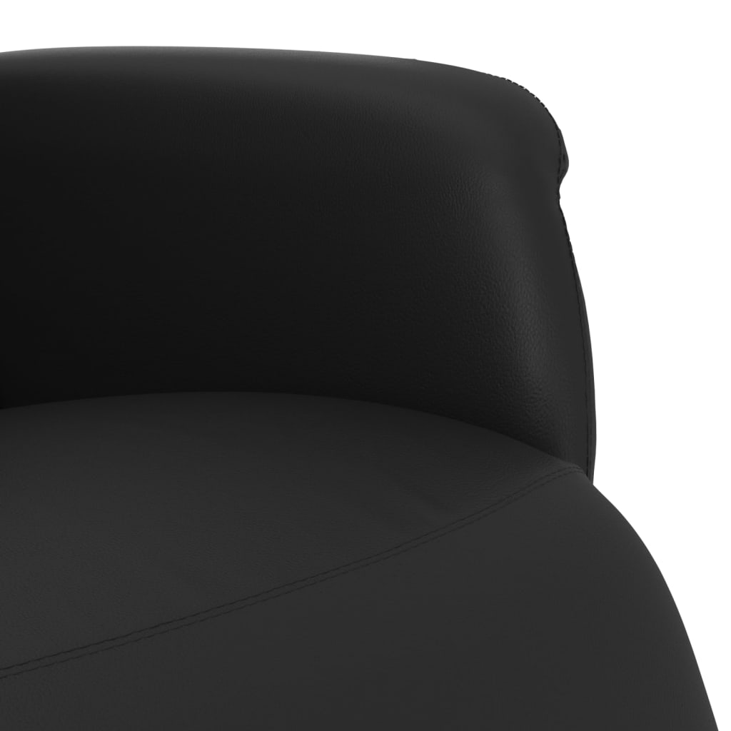 Fauteuil inclinable avec repose-pieds noir similicuir - XIOS
