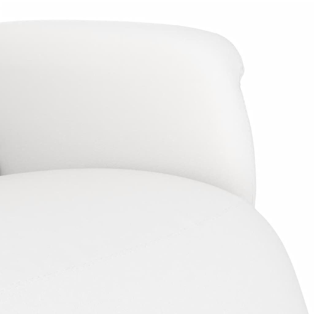 Fauteuil inclinable avec repose-pieds blanc similicuir - XIOS