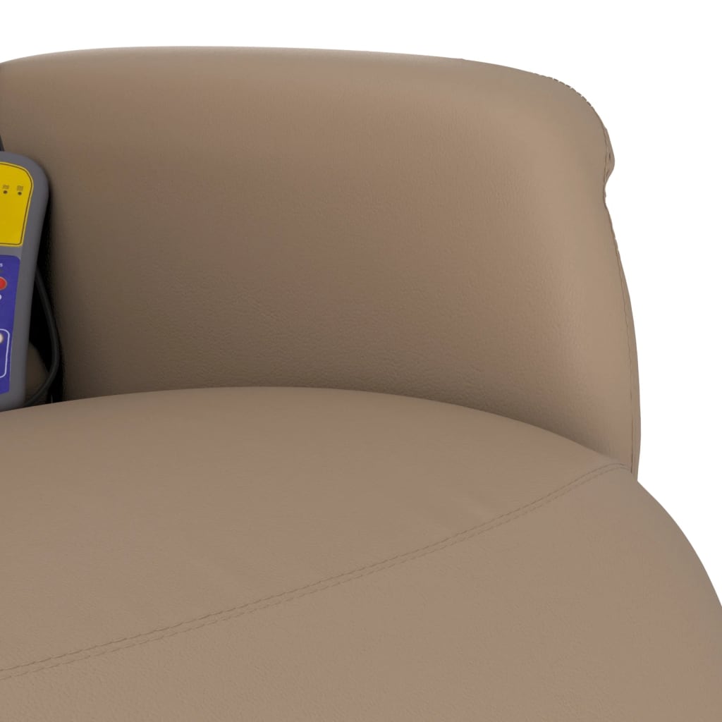 Fauteuil inclinable de massage repose-pieds cappuccino - XIOS