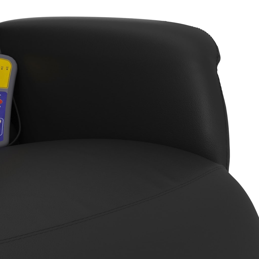 Fauteuil inclinable de massage repose-pieds noir similicuir - XIOS