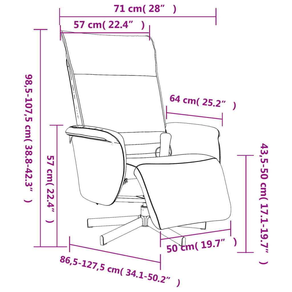 Fauteuil inclinable de massage repose-pieds noir similicuir - XIOS