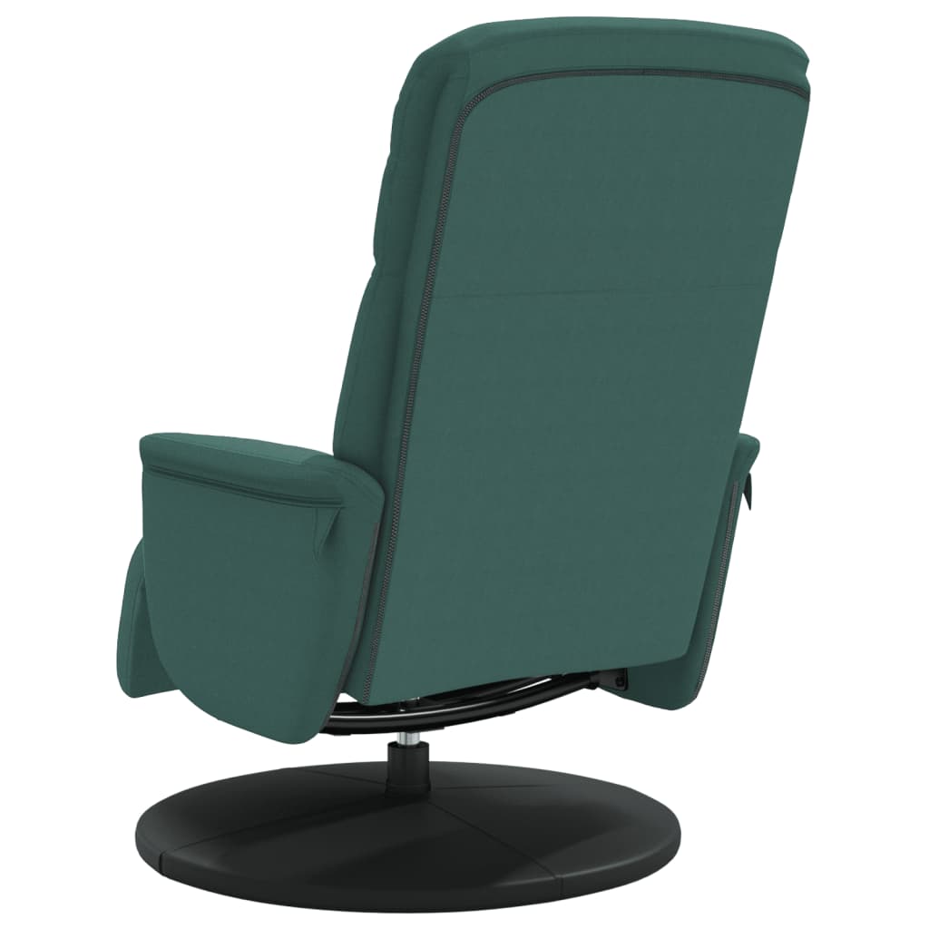 Fauteuil inclinable avec repose-pied vert foncé velours - XIOS