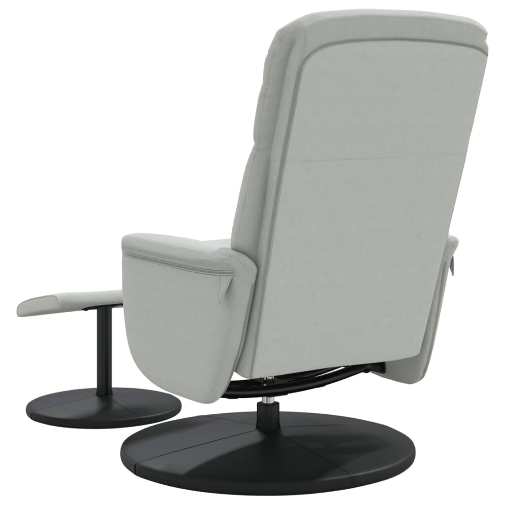 Fauteuil inclinable avec repose-pied gris clair velours Fauteuils vidaXL