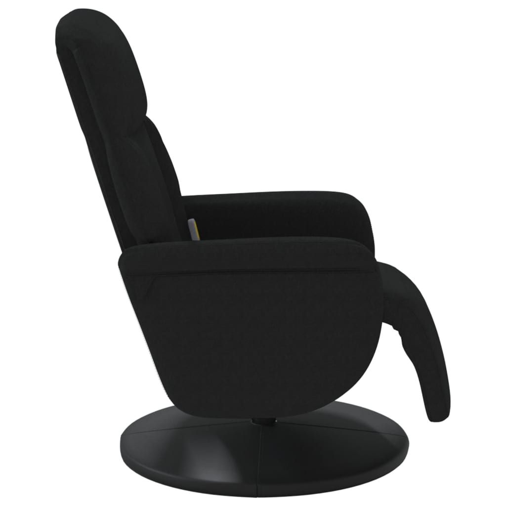 Fauteuil inclinable de massage avec repose-pied noir velours