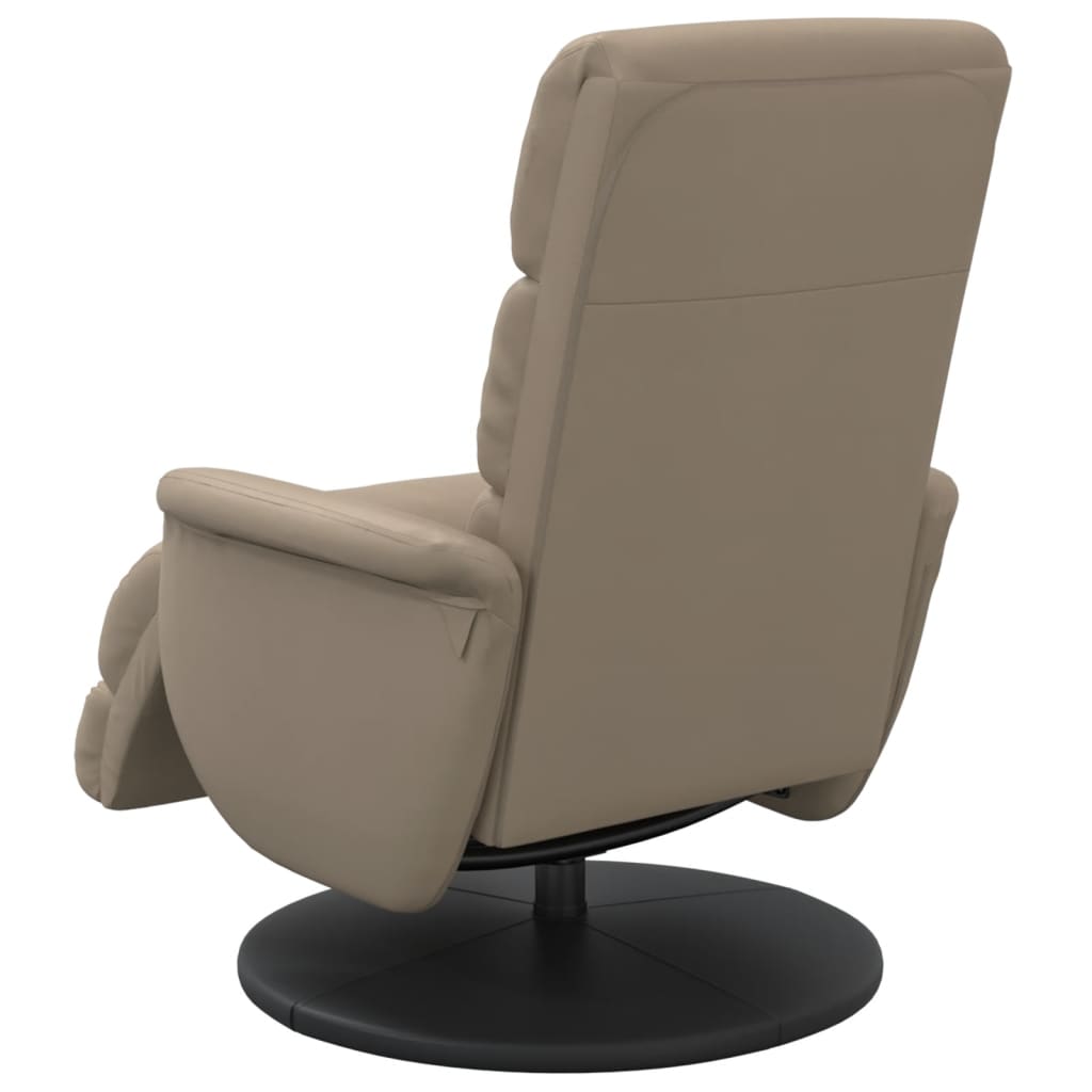 Fauteuil inclinable avec repose-pieds cappuccino similicuir - XIOS