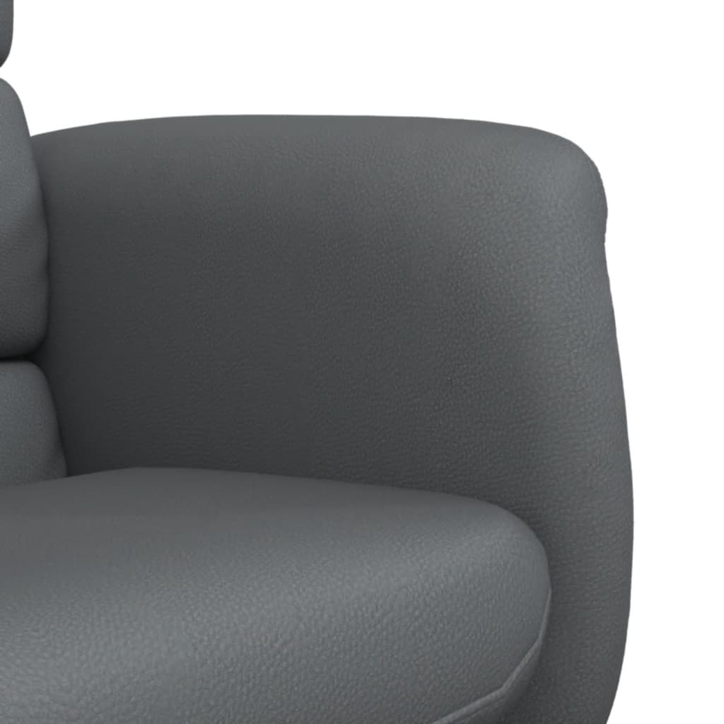 Fauteuil inclinable avec repose-pied gris similicuir Fauteuils vidaXL